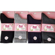 First Kadın 12 Adet Diyabetik Pamuklu Soket Şeker Çorabı 35-40 Num.