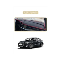Audi A3 2020+ Torpido Koruma Halısı Bej Kenar
