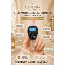 Kilit Özellikli Ledli Zikirmatik 4 Modlu Dijital Zikirmatik Işıklı Sayaç Tesbih Siyah Sarı