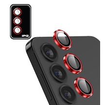 Galaxy Uyumlu S25 /s24 Plus Ipg Kamera Lens Koruyucu Alüminyum - Kırmızı