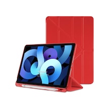 Apple İpad Air 13 2025 Kılıf A3268-a3269 Origami Pencil Kırmızı İpad Air 13 2025 İle Uyumlu Kılıf - Kırmızı