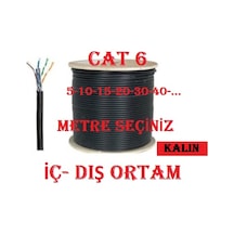 Cat 6 İç Dış Ortam İnternet Kablosu 5 Metre