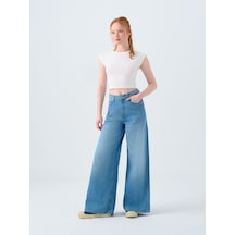 LOFT Palazzo Palazzo Fıt Kadın Pantolon Lf2039827 Q1.v1 Denim