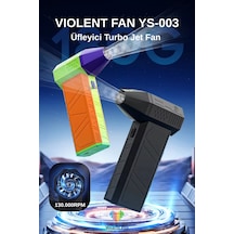 Wearfitpro Ys-003 Mini Turbo Jet Fan Mangal Körükleme Yaprak Üfleme Araç Kurutucu Devirli Üfleme Makinesi Siyah