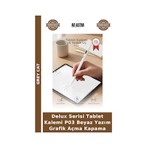 Delux Serisi Tablet Kalemi P03 Beyaz Yazım Grafik Açma Kapama