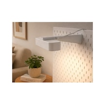 Skadis Uyumlu Işık Barı Montaj Aparatı Pegboard Raf Tutucu 3d Baskı Beyaz