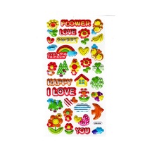 Sticker Kabartmalı Stiker Defter, Planlayıcı Etiket Limlra-004 -17x9cm- Çiçek Flower