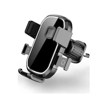 Coofbe Airwent Ultra Güçlü 360 Döner Klipsli Havalandırma Araç İçi Telefon Tutucu Araç Tutucu Siyah