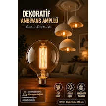 G125 Glop 60w Dimmer Özellikli Halojen Ampul, E27 Duy, Dekoratif