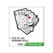 Motosiklet Sticker Iskambil 8Cm 8Cm