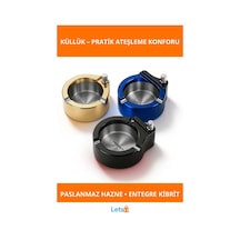 Paslanmaz Çelik Şık Metal Kibritli Küllük