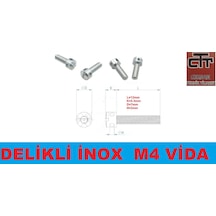 Akaryakıt Pompa- V.B Delikli Vida M4 Inox
