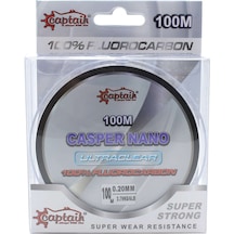 Captain Casper Nano %100 Fluoro Carbon Misina 100mt Standart - 0.16 Mm