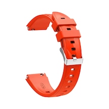 Caseonn Fossil Gen 5e 42mm Kordon Prizma Tokalı Spor Silikon Kayış Turuncu