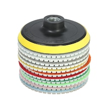 11 Adet 4 İnç Elmas Islak Parlatma Pedleri Taşlama E3188