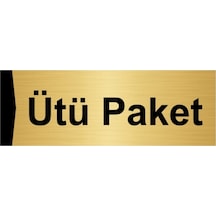 Ütü Paket 7x20cm Altın Renk Metal Yönlendirme Levhası