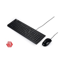 Asus U2000 Q Türkçe 1000dpı Usb Siyah Kablolu Klavye Mouse Set - U2000-kbm-tr-q Kdo