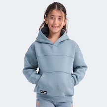 Slazenger LENE Çocuk Kapüşonlu Cepli Mavi Sweatshirt