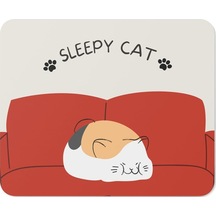 Uyuyan Kedi Baskılı Mousepad Bskbzr