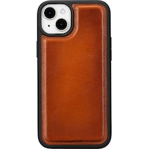 Apple Uyumlu iPhone 15 Plus Deri Arka Kapak Rst2ef Taba