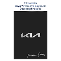 Suya Dayanıklı Yıkanabilir Kia Oto Paspas Kağıdı Siyah Gümüş
