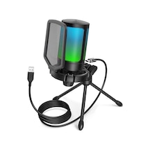 Pc Oyun Mikrofonu, Usb Mikrofon, Yayın Podcast Stüdyosu İçin, Mikrofon Standı Ve Sessize Alma T