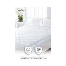 Vionel Home %100 Pamuk Kapitone Yatak Koruyucu Çarşaf Fitted Full Kenar Elyaf Dolgulu Tek ve Çift Kişilik