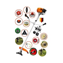 Lieber German 2.4 Hp 13 Parça Setli Yan Tipi Benzinli Ot Çalı Çim Biçme Tırpan Makinesi