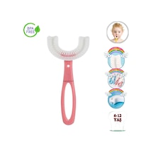 Mas Lord U Tipi Yeni Nesil Diş Fırçası - Pembe - Düz Model  6-12 Yaş