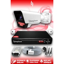 Bayicam 1 Kameralı Süper 1 Dış Kamera Set HDD'siz 5 MP 2K Net Gece Görüşlü Güvenlik Kamerası Sistemi