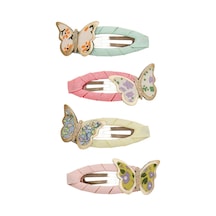Mimi & Lula Floral Butterfly 4'lü Toka Çok Renkli