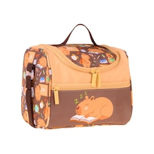 Kaukko Kids Erkek Çocuk Clever Baskılı Isı Yalıtımlı Okul Beslenme Çantası Kahverengi - L5385