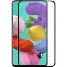 Samsung Uyumlu Galaxy M31S Tam Kaplayan Çerçeveli Tempered Cam Siyah