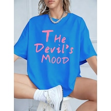 Noıssey Urban Pop Graphic Kadın Tişört Koleksiyonukod 5106 Bebe Mavi