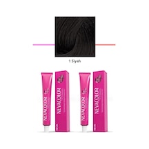 Hubrendy Tedarik 2 Li Set Premium 1 Siyah - Kalıcı Krem Saç Boyası 2 X 50 G Tüp
