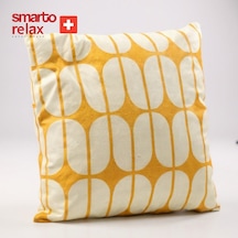 Smarto Relax Içi Dolgulu Kırlent 45x45 Cm Kare Salon & Berjer Kırlenti - Smr-kır-005 Beyaz - Sarı