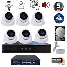 Arna 6 Kameralı Gece Renkli Yapay Zeka 5mp 250gb Hdd Dahil Set