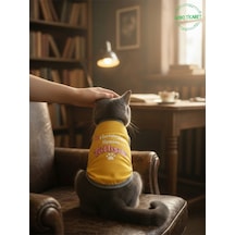 Sarı Hanimiş Benim Tatlışım Baskılı Kedi Ve Köpek Kıyafeti Tişörtü Elbisesi Xsmall/xs/beden 0