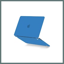 Bezos Apple Macbook Uyumlu Pro 13 2021 Apple Macbook Uyumlu Buzlu Kapak - Mavi Ventra