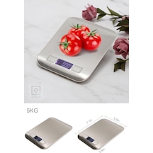 Tr Dijital Gıda Ölçeği Paslanmaz Çelik 1gr- 5 Kg Hassas Ölçek Lcd Ekran Diyet Ölçü Mutfak Terazisi Diğer