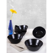 Keramika Mat Siyah Hitit Çorba Kasesi 14 CM 6 Adet