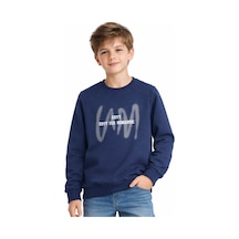 İrem Çocuk Giyim Erkek Çocuk Envy Yazılı Önü Sırtı Yazı Desenli Lacivert Renk Sweatshirt Lacivert