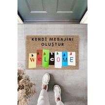 Dijital Baskı Kişiye Özel İç Kapı Dekorasyon Paspas Ps11305