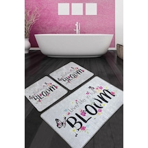 Bloom Banyo Halısı Djt 3 Lü Set Çok Renkli