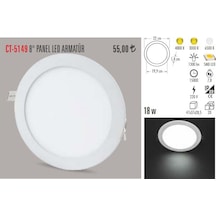 Cata Ct-5149 18 Watt Slim Led Panel Alüminyum - Beyaz Işık