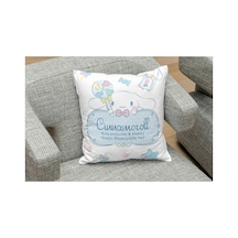 Sanrio Karakterleri Cinnamoroll Desenli Kare Yastık Kılıfı Çok Renkli