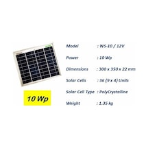 Ithal 10 Watt Güneş Paneli