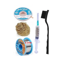 Mechanic/ Lehim Sn63/pb37 40g 0,5mm Havya Ucu Temizleme Teli Lehim Toplama Cp-2515 Emme Teli 2,5mm Set03