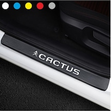 Citroen Cactus İçin Uyumlu Aksesuar Oto Kapı Eşiği Sticker Karbon 4 Adet