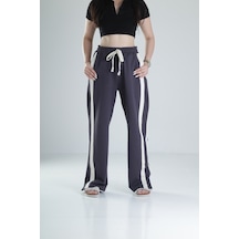 Cocopelli Yan Şerit Detaylı Füme Oversize Eşofman Coc1323